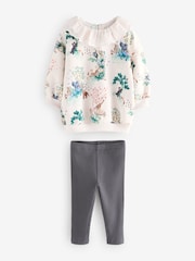 Cath Kidston Cream Collar Sweatshirt & Leggings Set (3mths-7yrs) - Image 1 of 5