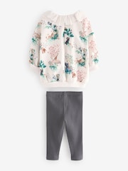 Cath Kidston Cream Collar Sweatshirt & Leggings Set (3mths-7yrs) - Image 2 of 5