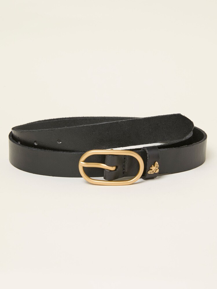 FatFace Black Bee Stud Belt - Image 1 of 2