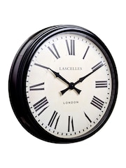 Brookpace Lascelles Black Large Metal Wall Clock - Image 2 of 2
