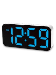 Acctim Clocks White Ramone LED Colour Change Alarm Clock - Image 1 of 16