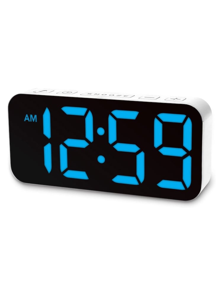 Acctim Clocks White Ramone LED Colour Change Alarm Clock - Image 1 of 16