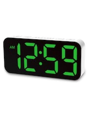 Acctim Clocks White Ramone LED Colour Change Alarm Clock - Image 3 of 16