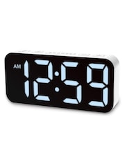 Acctim Clocks White Ramone LED Colour Change Alarm Clock - Image 4 of 16