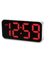 Acctim Clocks White Ramone LED Colour Change Alarm Clock - Image 6 of 16
