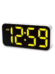 Acctim Clocks White Ramone LED Colour Change Alarm Clock - Image 7 of 16