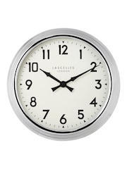 Brookpace Lascelles Chrome Large Wall Clock - Image 1 of 2