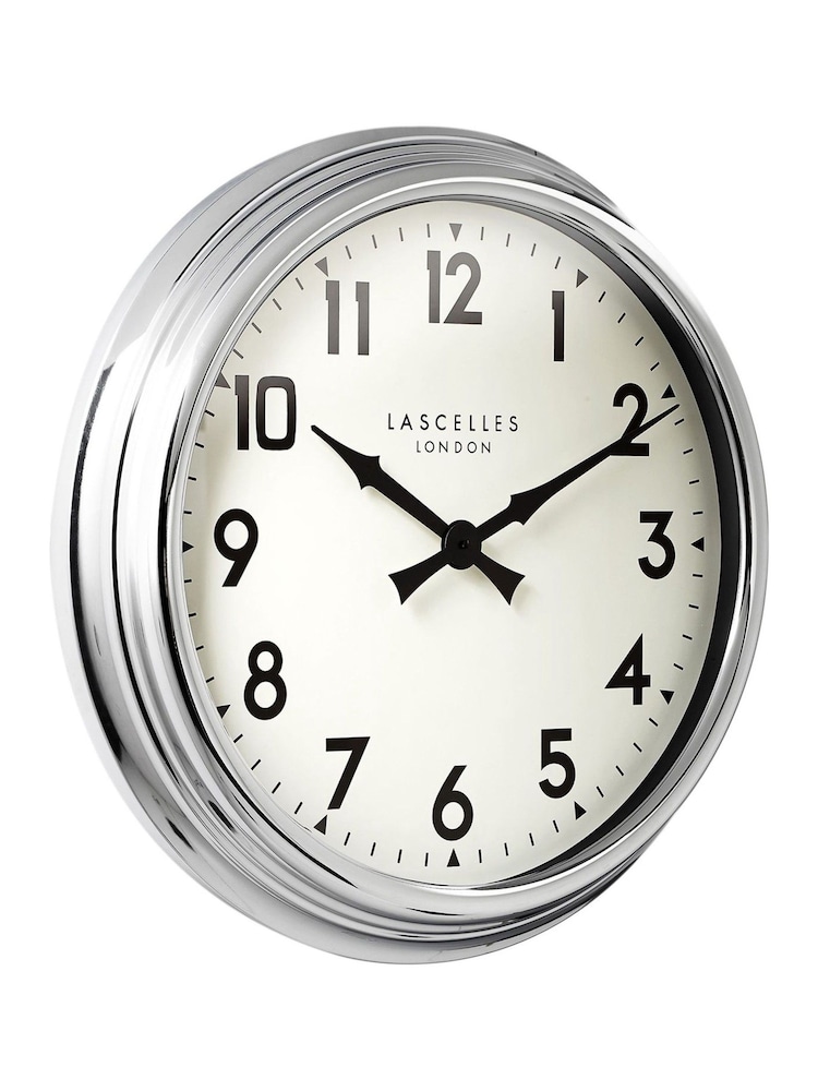 Brookpace Lascelles Chrome Large Wall Clock - Image 2 of 2