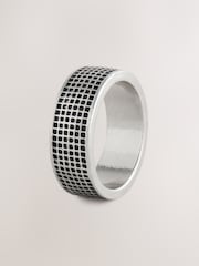 DCK Mens Checker Band Ring - Image 2 of 3