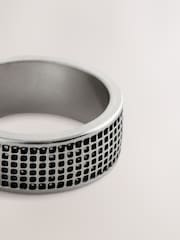 DCK Mens Checker Band Ring - Image 3 of 3