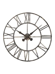Brookpace Lascelles Black Vintage Outdoor Wall Clock - Image 2 of 2