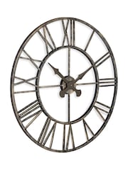 Brookpace Lascelles Black Vintage Outdoor Wall Clock - Image 3 of 3