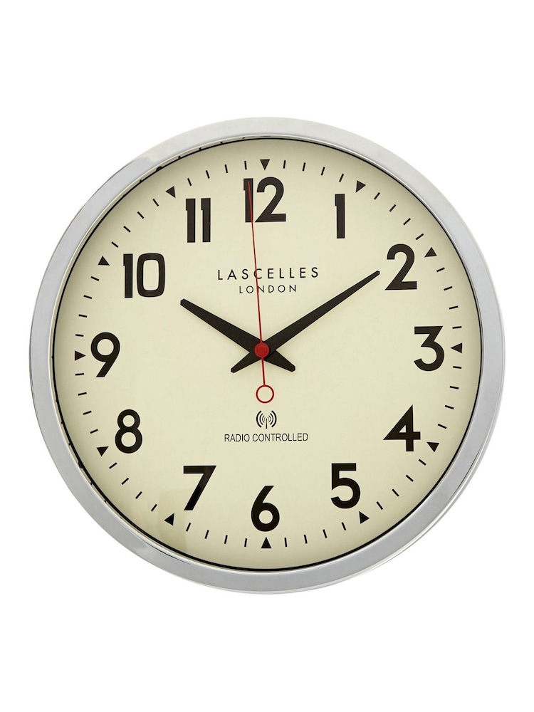 Brookpace Lascelles Chrome Radio Controlled Clock - Image 1 of 2