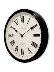 Brookpace Lascelles Black Large Wall Clock with Roman Numerals - Image 2 of 3