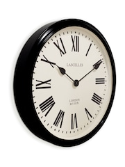 Brookpace Lascelles Black Large Wall Clock with Roman Numerals - Image 3 of 3