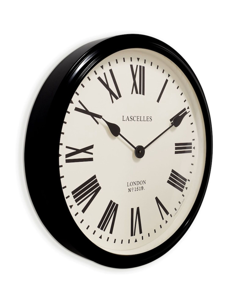Brookpace Lascelles Black Large Wall Clock with Roman Numerals - Image 3 of 3