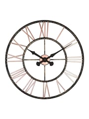 Brookpace Lascelles Black Copper Vintage Outdoor Clock with Copper Numerals - Image 2 of 2