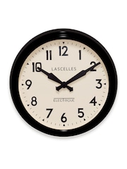 Brookpace Lascelles Black Retro Wall Clock - Image 1 of 3