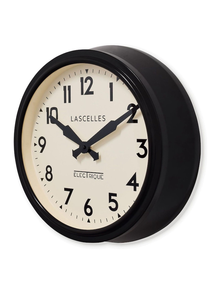 Brookpace Lascelles Black Retro Wall Clock - Image 2 of 3