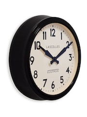 Brookpace Lascelles Black Retro Wall Clock - Image 3 of 3