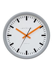 Brookpace Lascelles Grey Swiss Station Clock and Orange Hands - Image 1 of 2
