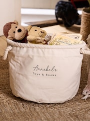 Personalised 100% Cotton Toy Storage Basket by No Ordinary Gift - Image 1 of 1