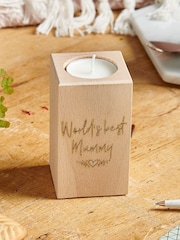 Wooden Mothers Day Candle Holder by No Ordinary Gift - Image 1 of 2