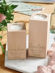Personalised Tealight Holder Set by No Ordinary Gift - Image 1 of 2