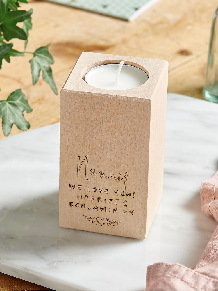 Personalised Tealight Holder Set by No Ordinary Gift - Image 2 of 2