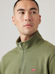 Levi's® Green Original Quater Zip Jumper - Image 2 of 6
