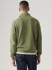 Levi's® Green Original Quater Zip Jumper - Image 3 of 6