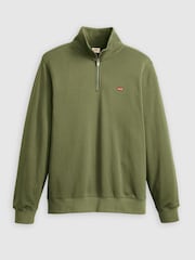 Levi's® Green Original Quater Zip Jumper - Image 5 of 6