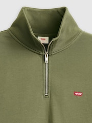 Levi's® Green Original Quater Zip Jumper - Image 6 of 6
