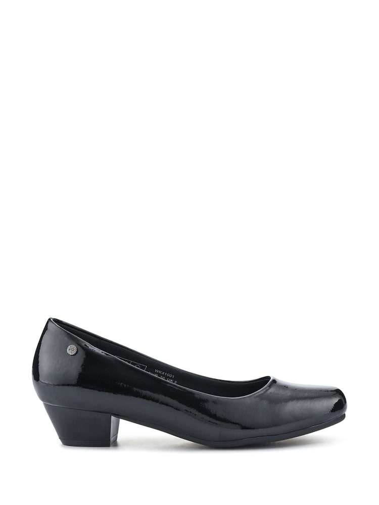 Pavers Black Patent Smart Cushioned Court Shoes - Image 1 of 5