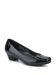 Pavers Black Patent Smart Cushioned Court Shoes - Image 2 of 5