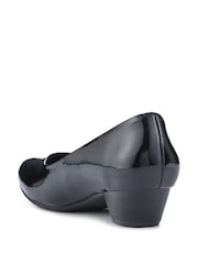 Pavers Black Patent Smart Cushioned Court Shoes - Image 3 of 5