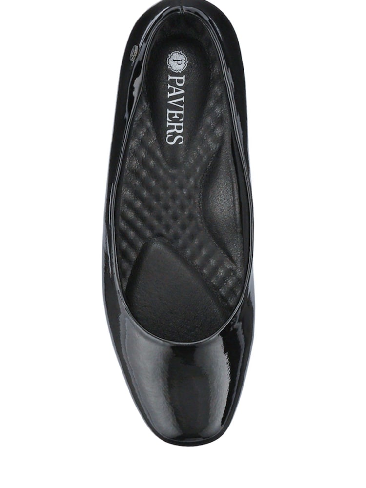 Pavers Black Patent Smart Cushioned Court Shoes - Image 5 of 5