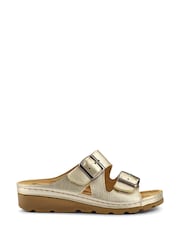 Pavers Gold Pavers Adjustable Black Mule Sandals - Image 1 of 5