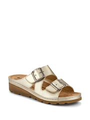 Pavers Gold Pavers Adjustable Black Mule Sandals - Image 2 of 5