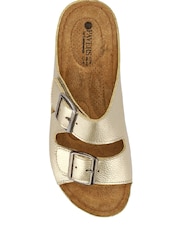 Pavers Gold Pavers Adjustable Black Mule Sandals - Image 4 of 5