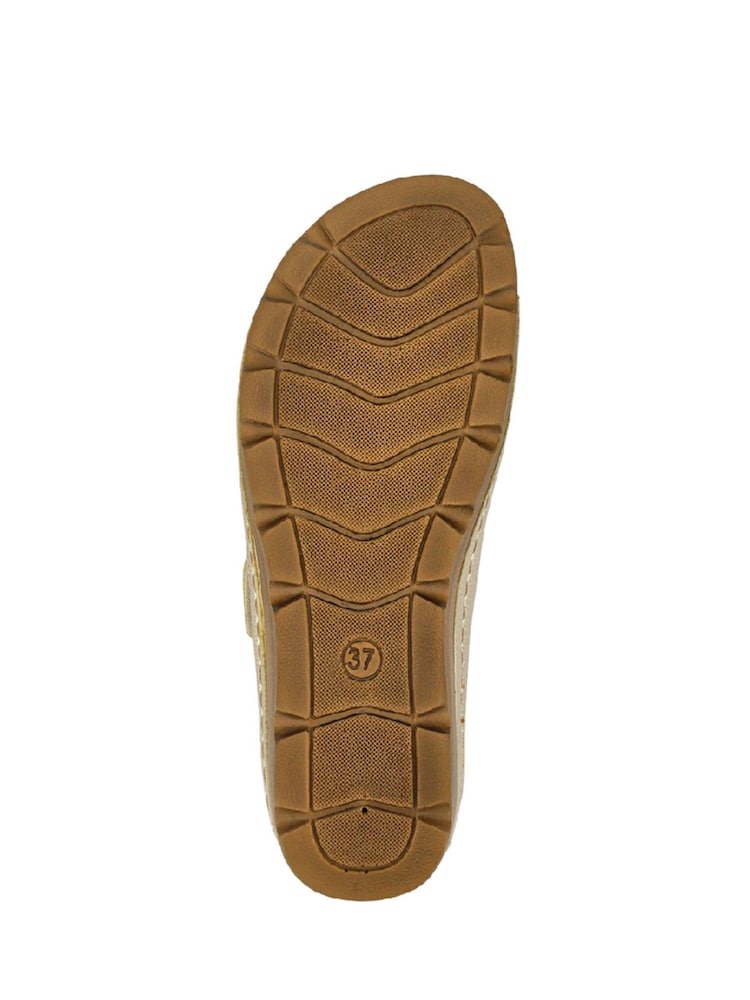 Dorado - Sandalias negras estilo chinelas ajustables de Pavers - Imagen 5 de 5 Dorado - Sandalias negras estilo chinelas ajustables de Pavers - Imagen 5 de 5