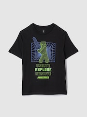 Gap Black Minecraft Graphic T-Shirt (4-13yrs) - Image 1 of 3