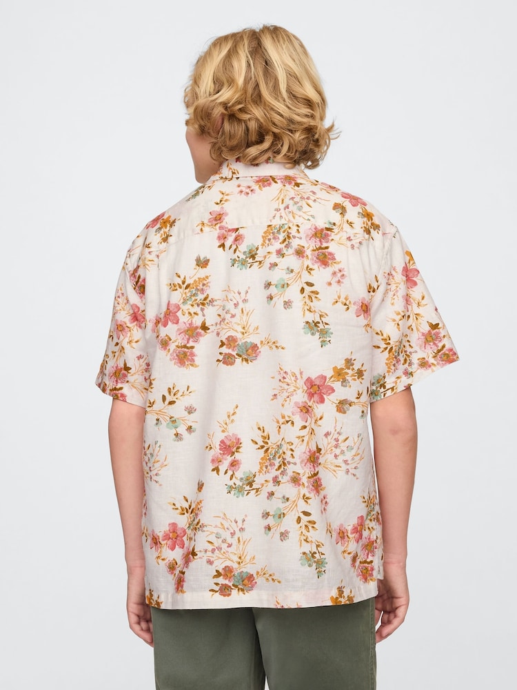 Gap Cream Poplin Shirt (4-13yrs) - Image 2 of 5 Gap Cream Poplin Shirt (4-13yrs) - Image 2 of 5