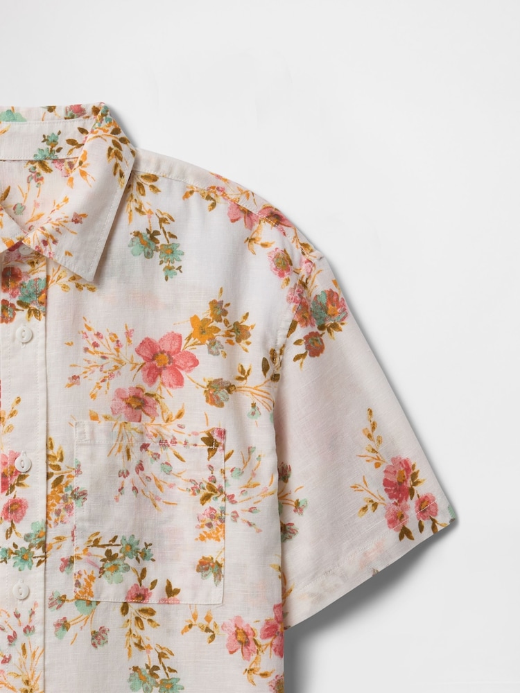 Gap Cream Poplin Shirt (4-13yrs) - Image 5 of 5 Gap Cream Poplin Shirt (4-13yrs) - Image 5 of 5