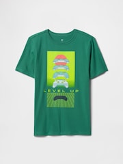 zelena - Gap Short Sleeve Graphic T-Shirt (4-13yrs) - Slika 1 iz 3