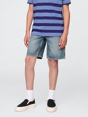 Gap Blue UltraSoft 90s Loose Denim Carpenter Shorts (5-13yrs) - Image 1 of 5
