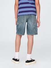 Gap Blue UltraSoft 90s Loose Denim Carpenter Shorts (5-13yrs) - Image 2 of 5