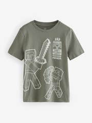 Gap Grey Minecraft Graphic T-Shirt (4-13yrs) - Image 1 of 4