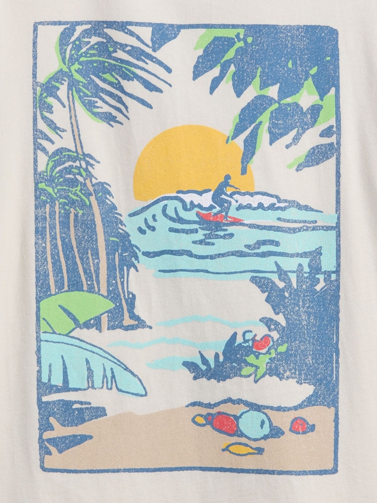 Gap Beige Graphic T-Shirt - Image 3 of 3 Gap Beige Graphic T-Shirt - Image 3 of 3
