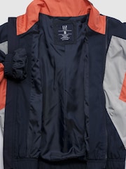 Gap Navy Blue Colourblock Windbreaker Jacket (4-13yrs) - Image 2 of 4